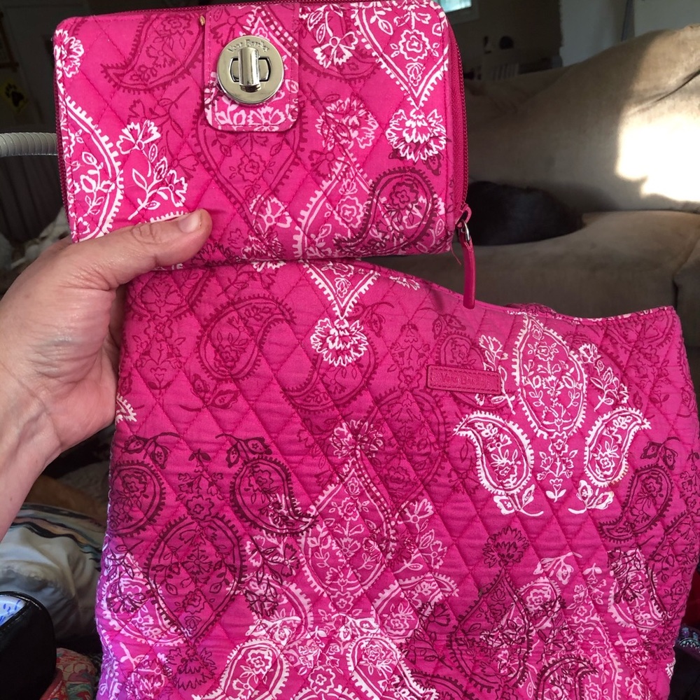 Vera Bradley tote bag and wallet